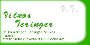 vilmos teringer business card